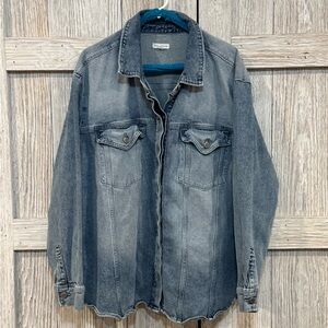 Good American Denim Shirt Jacket sz 5/6 (18/20)